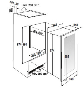 Встраиваемый винный шкаф Kuppersbusch FWK 2800.0 S1 Stainless Steel
