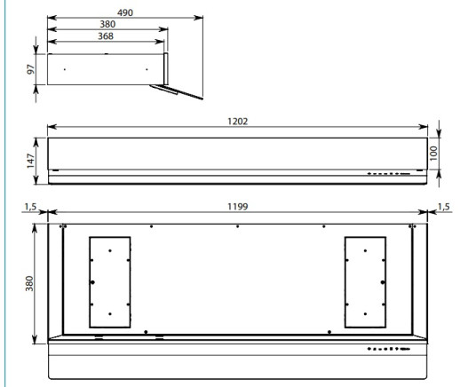 Кухонная вытяжка Falmec SHELF 120 NERO