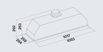 Кухонная вытяжка Falmec GRUPPO INCASSO PLUS 105 WH