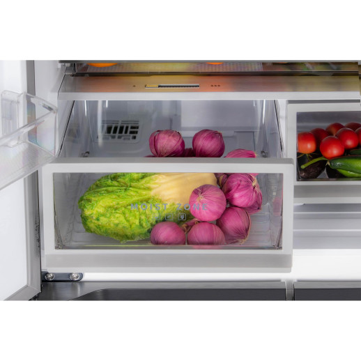 Полувстраиваемый холодильник Hiberg RFQ-600DX NFGB inverter черный