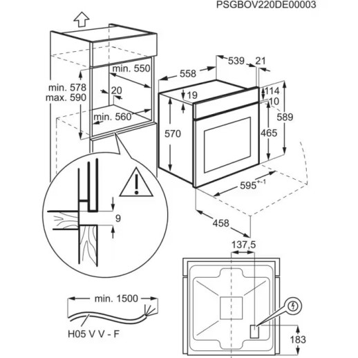 Электрический духовой шкаф Electrolux EOF3H50BK