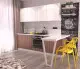 Кухня Белый глянец Роб розовый 2800