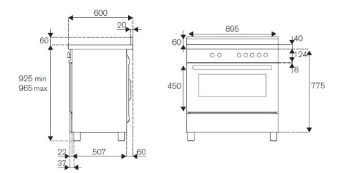 Комбинированная кухонная плита Bertazzoni HER95I1ENET чёрный