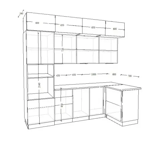 Кухня Виола Лайн 2500х1300