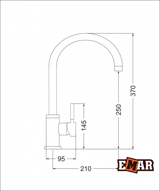 Смеситель Emar Quartz ЕС - 3004