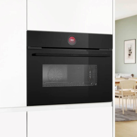 Электрический духовой шкаф с функцией СВЧ Bosch CMG9241B1 черный