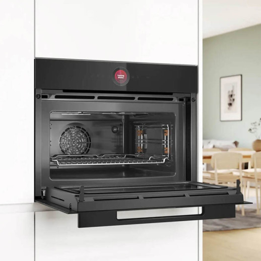 Электрический духовой шкаф с функцией СВЧ Bosch CMG9241B1 черный
