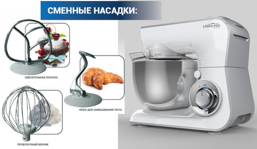 Миксер планетарный HIBERG MP 1040 DW