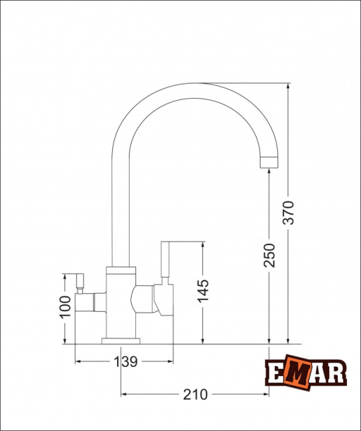 Смеситель Emar Quartz ЕС - 3007