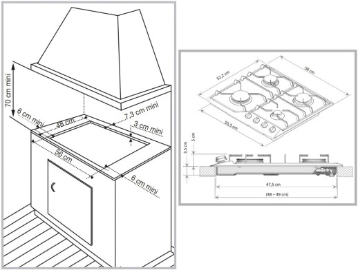 Газовая варочная панель De Dietrich DPE4610B