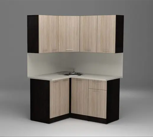 Кухонный гарнитур "Ясень шимо светлый/Берилл бежевый" 1200*1400 мм