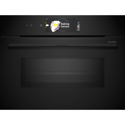 Электрический духовой шкаф с функцией СВЧ Bosch CMG978NB1 черный