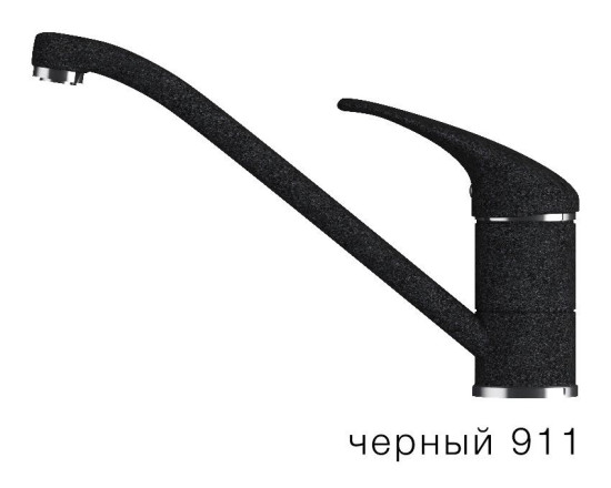 Смеситель "ЭКО" Низкий излив Черный №911