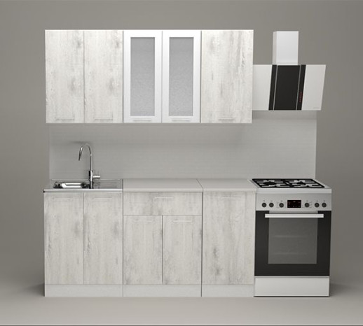 Кухонный гарнитур "Пайн Белый" 1600мм