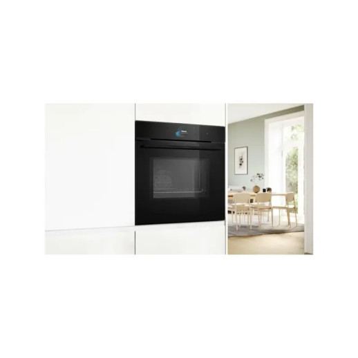 Электрический духовой шкаф с функцией СВЧ и пароварки Bosch HNG978QB1 черный