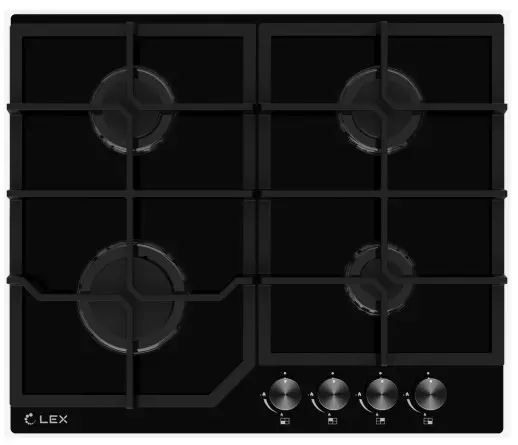 Газ на стекле варочная панель Lex GVG 642 BBL