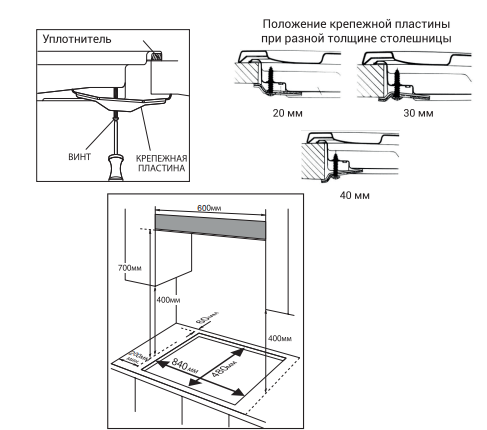 Комбинированная варочная панель Hiberg i-VM 9035 B