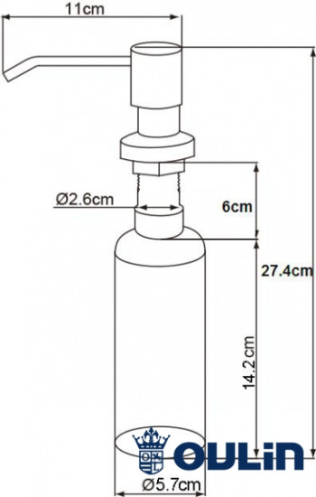Дозатор для мыла Oulin OL-401 D