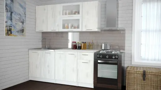 Кухонный гарнитур "Пайн Белый" 1800мм