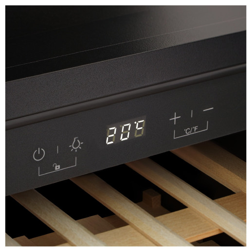 |Discount| Встраиваемый винный шкаф Korting KFW 501 SL GN черное стекло