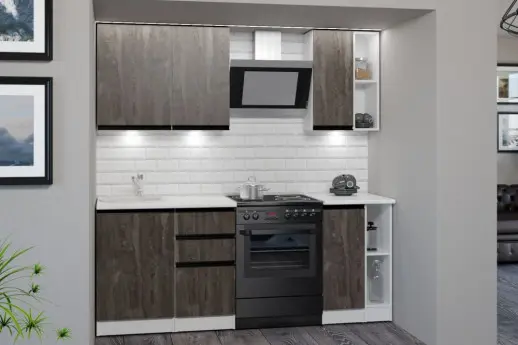 Кухонный гарнитур Ноктюрн медиум 1400 мм