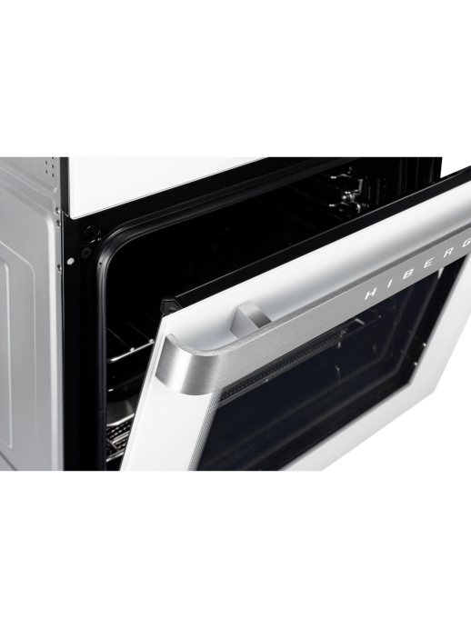 Электрический духовой шкаф с функцией пароварки и СВЧ Hiberg S-VM 6415 W SMART