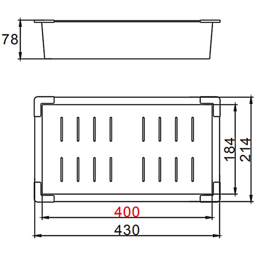 Коландер Ledeme K30340B графит