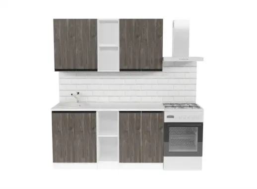 Кухонный гарнитур Ноктюрн нормал 1500 мм