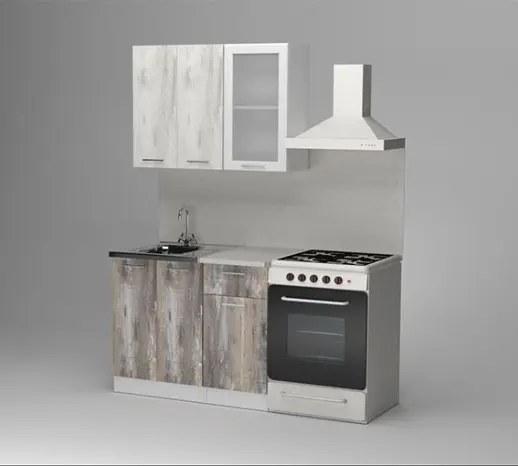 Кухонный гарнитур "Пайн белый/Пайн экзотик" 1000мм