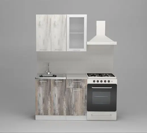 Кухонный гарнитур "Пайн белый/Пайн экзотик" 1000мм