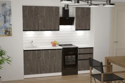 Кухонный гарнитур Ноктюрн стандарт 1600 мм