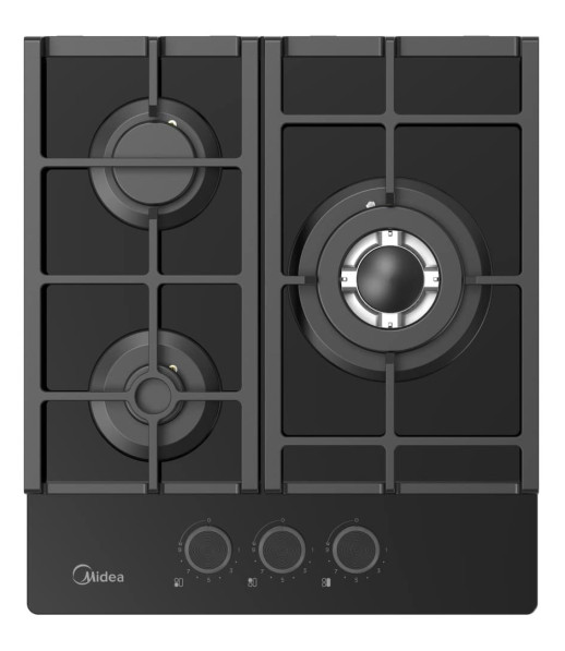 Газовая варочная панель Midea MG449TGB черная