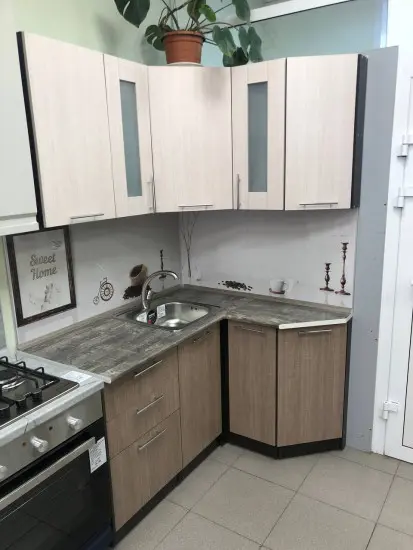 Набор мебели для кухни "Герда" Латте + Карамель