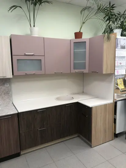 Набор мебели для кухни "Герда" Роза софт+Каньон темный