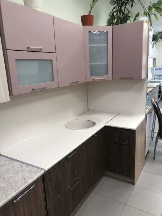 Набор мебели для кухни "Герда" Роза софт+Каньон темный