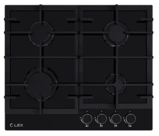 Газ на стекле варочная панель Lex GVG 642-1 BBL