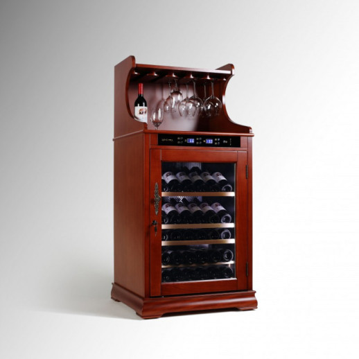 Отдельностоящий винный шкаф Meyvel MV46-WM1-BAR1.4-C махагон