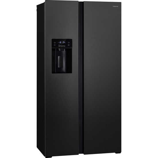 Холодильник Hiberg RFS-650DX NFB INVERTER двухкамерный черный матовый