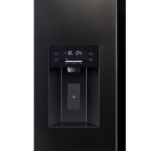 Холодильник Hiberg RFS-650DX NFB INVERTER двухкамерный черный матовый