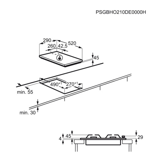 Газовая варочная панель Electrolux EGC3322NVK