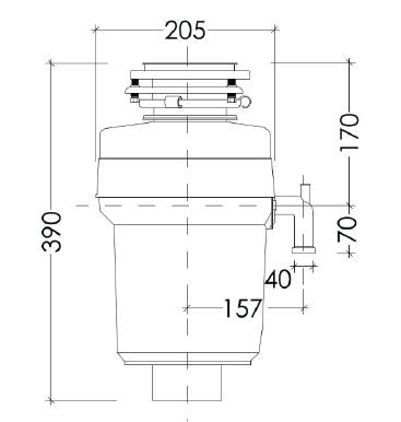 Измельчитель пищевых отходов Kuppersberg WS 750 B