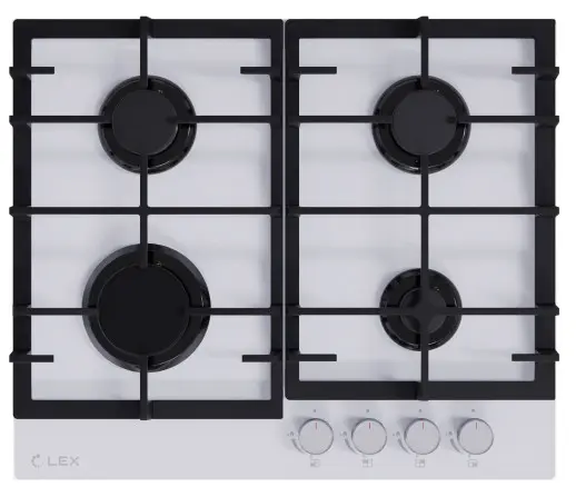 Газ на стекле варочная панель Lex GVG 642-1 WH