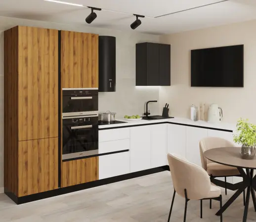 Кухня Силк Оникс Бланж 2950х1950