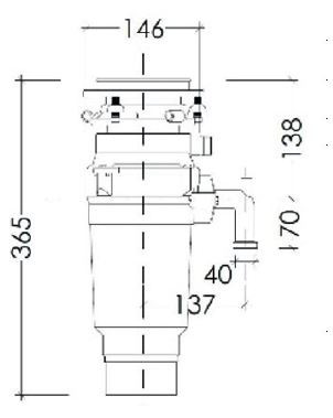 Измельчитель пищевых отходов Kuppersberg WSS 750 B