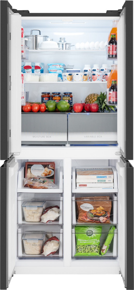 Полувстраиваемый холодильник Weissgauff WCD 450 XB NoFrost Inverter