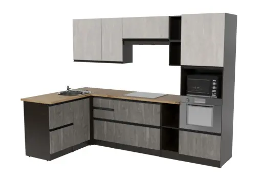 Кухонный гарнитур Симфония мега прайм 1500х2700 мм