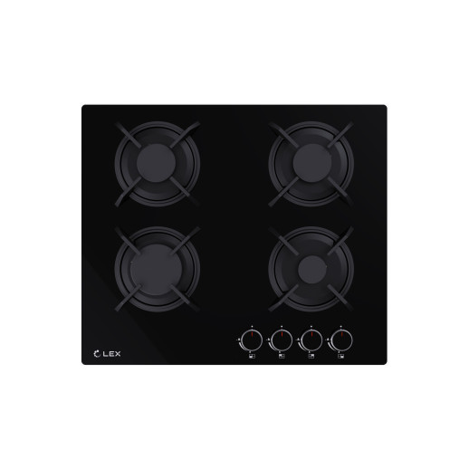 Газ на стекле варочная панель Lex GVG 643 BBL