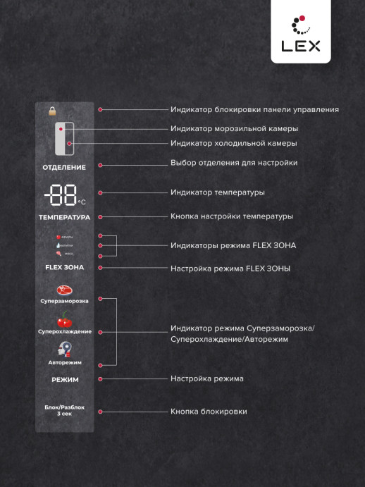 Полувстраиваемый холодильник Lex LSB458STGIDBI
