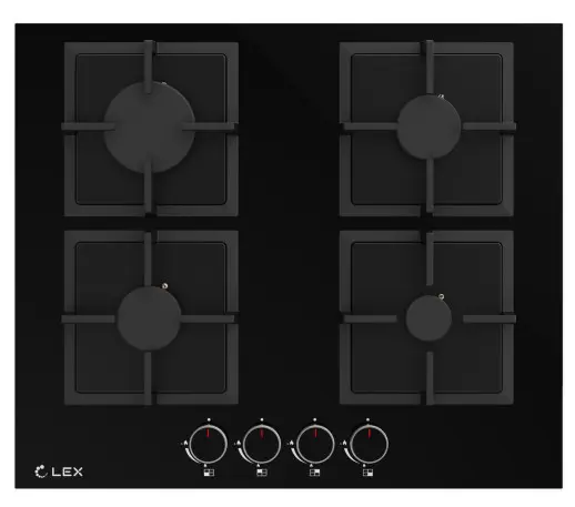 Газ на стекле варочная панель Lex GVG 644 BBL