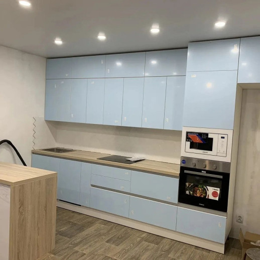 Кухня Сноу Акрил профиль Gola